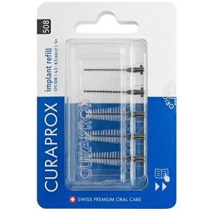 Curaprox capsule 505 implant refill 5 scovolini black