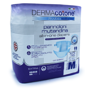 Pannolone mutandina per incontinenza dermacotone m 12 pezzi