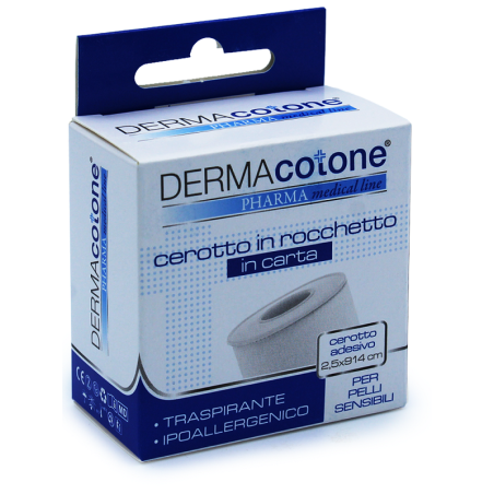 Cerotto rocchetto in carta dermacotone bianco 2,5x914cm 1 pezzo