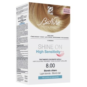 Shine on high sensitivity plus biondo chiaro 8,00 rivelatorein crema 75 ml + crema colorante 50 ml