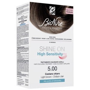 Shine on high sensitivity plus castano chiaro 5,00 rivelatore in crema 75 ml + crema colorante 50 ml