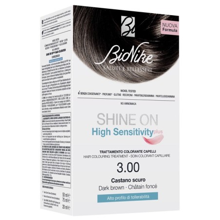 Shine on high sensitivity plus castano scuro 3,00 rivelatorein crema 75 ml + crema colorante 50 ml
