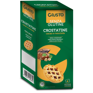 Giusto senza glutine crostatina cacao nocciole 4 pezzi da 45g