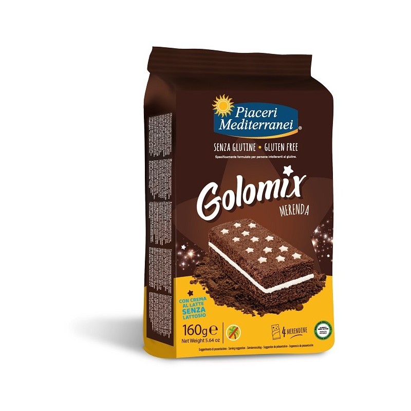 Piaceri mediterranei golomix merenda 4 pezzi da 40 g