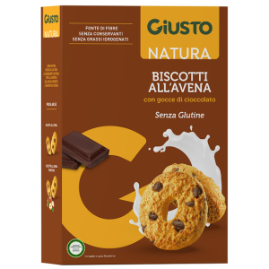 Giusto senza glutine biscotti avena gocce cioccolato 250 g