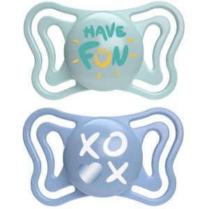 Chicco succhietto light azzurro silicone 6-16m 2 pezzi