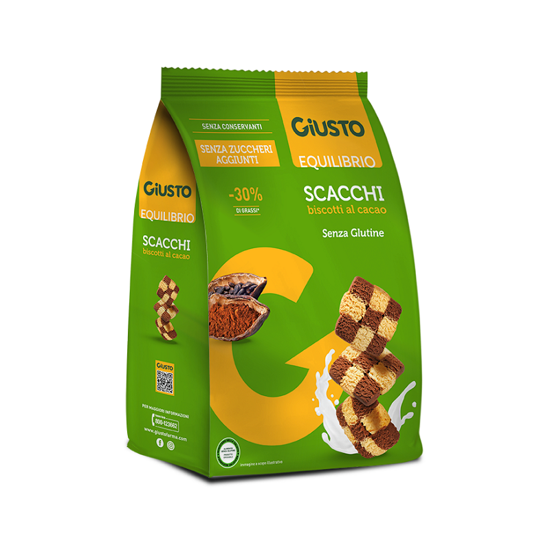 Giusto senza glutine scacchi equilibrio 250 g