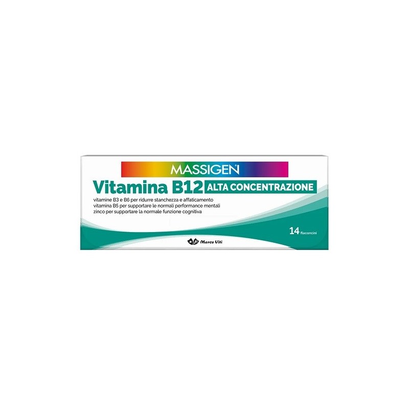 Massigen vitamina b12 alta concentrazione 14 flaconcini