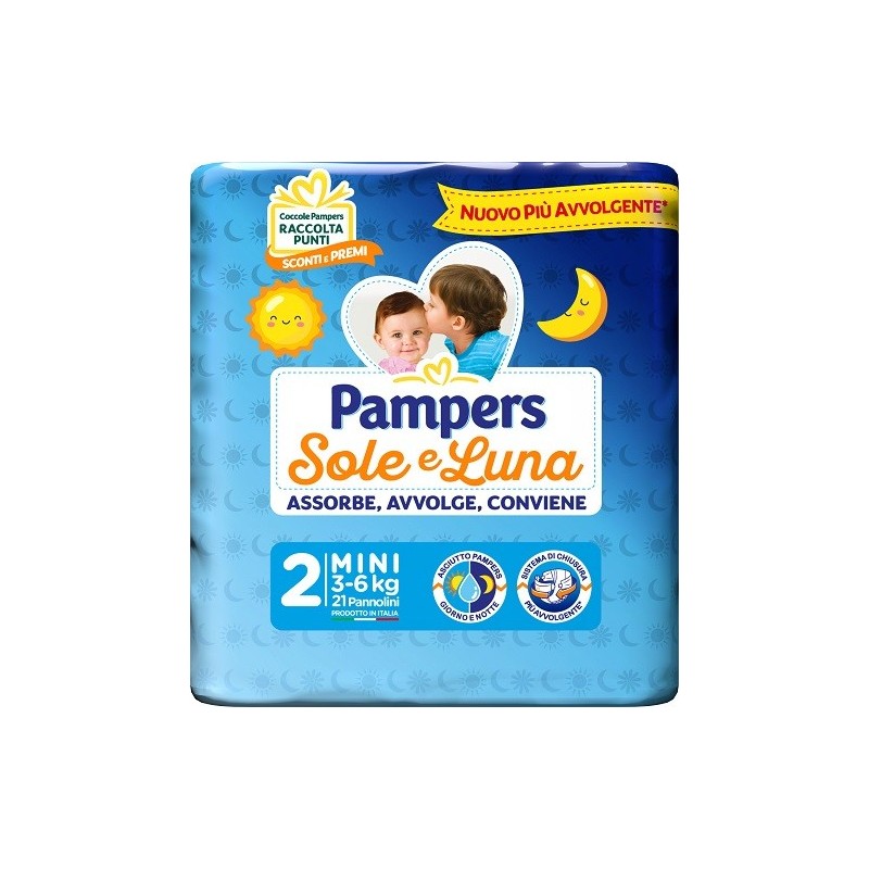 Pampers sole luna midini 21 pezzi