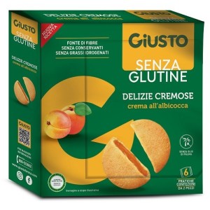 Giusto senza glutine delizie cremose albicocca 6 confezionida 30 g