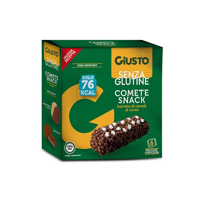 Giusto senza glutine comete snack 6 confezioni da 20 g