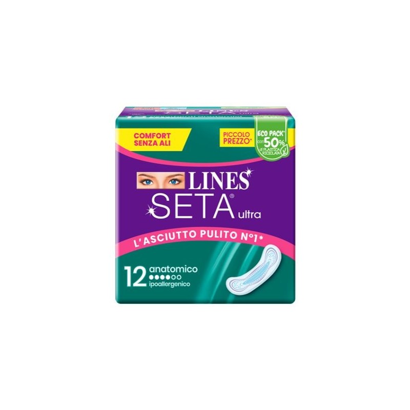 Lines seta ultra assorbenti anatomico dwct 12 pezzi