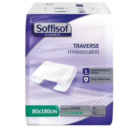 Traversa per incontinenza soffisof classic 8 gocce 80 x 18015 pezzi