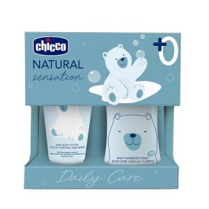Chicco natural sensation set bagnoshampoo+crema corpo