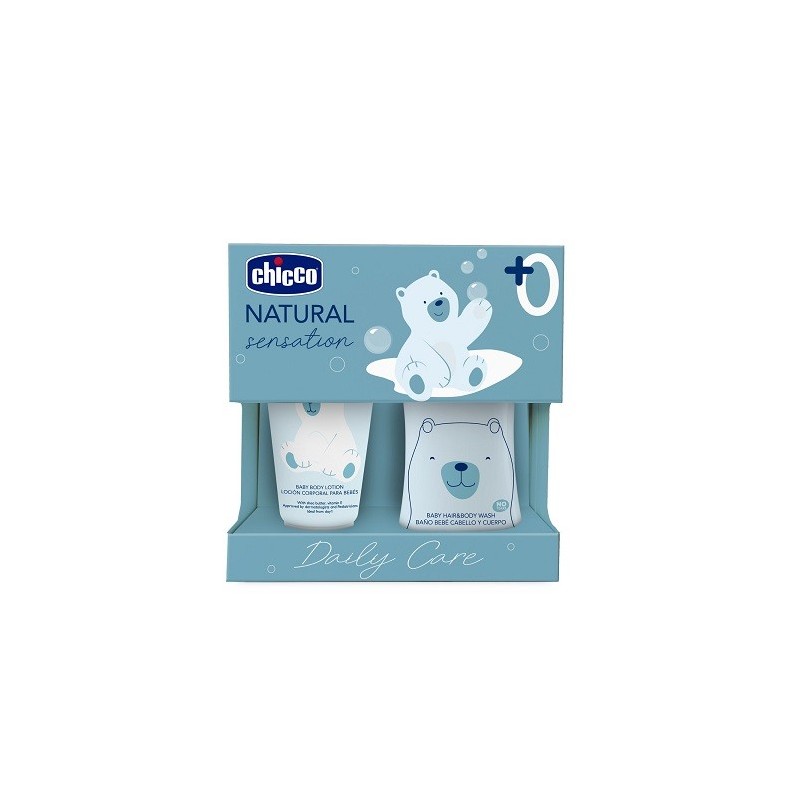 Chicco natural sensation set bagnoshampoo+crema corpo