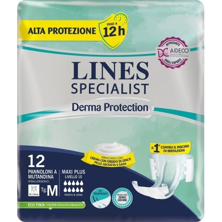 Pannolone mutandina lines specialist derm ap m 12 pezzi