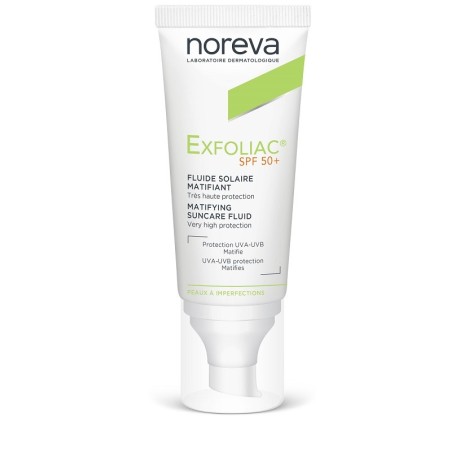 Exfoliac fluide solaire matifiant spf50+ 40 ml