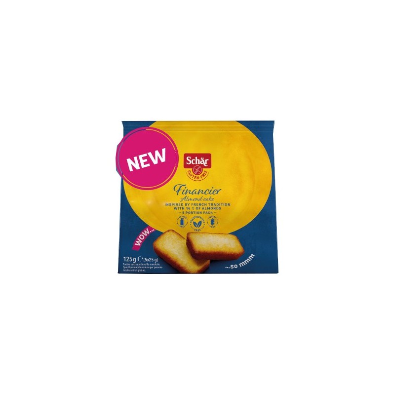 Schar financier merendina 5 pezzi da 25 g Schar financier merendina 5 pezzi da 25 g