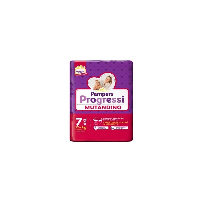 Pampers progressi mutandino xxl 15 pezzi