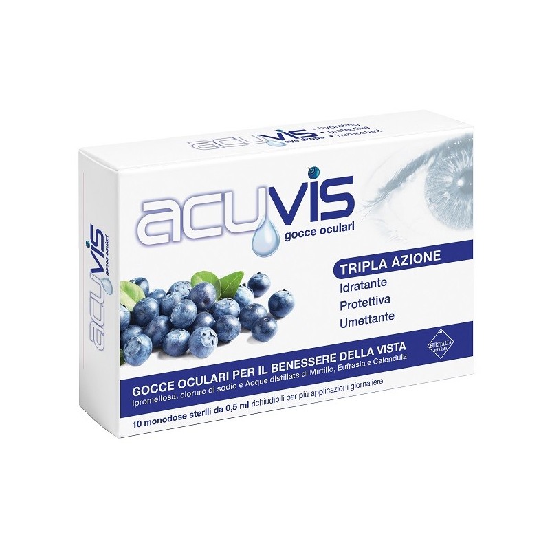 Gocce oculari acuvis 10 flaconcini 0,5 ml