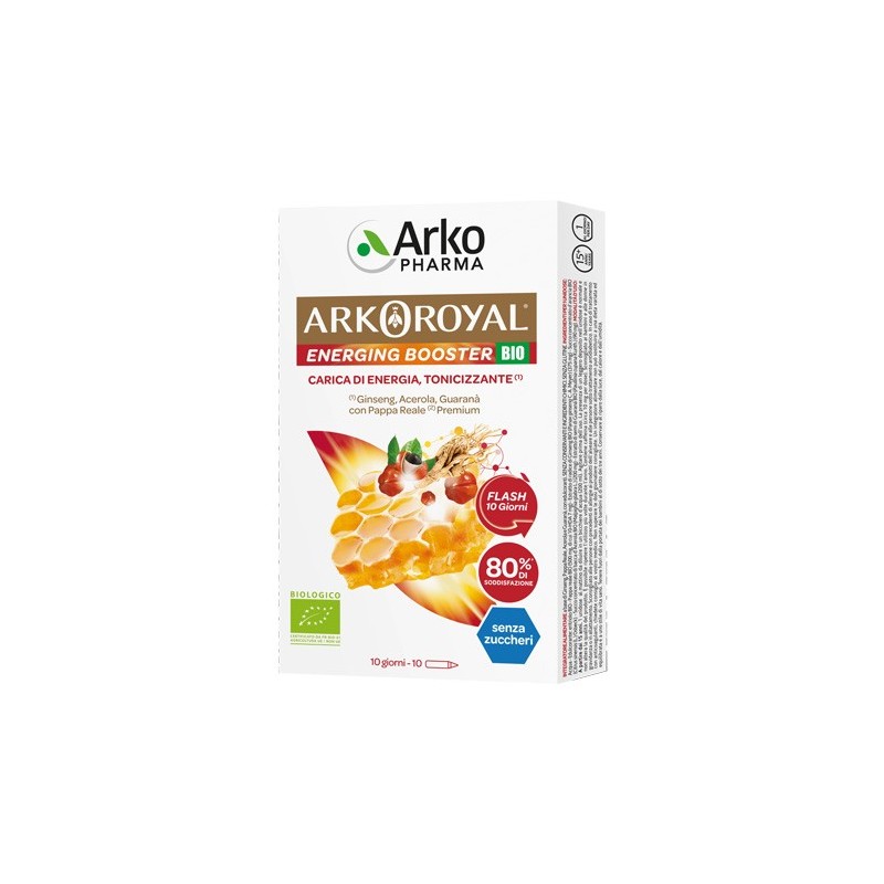 Arkoroyal energing booster bio 10 flaconcini da 15 ml