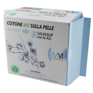 Munus medical proteggi slip con ali cotone bio sulla pelle 12 pezzi