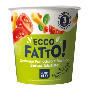 Nutrifree ecco fatto sedanini pomodoro e basilico 70 g