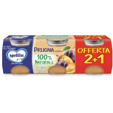 Mellin omogeneizzato prugna 3 pezzi da 100 g