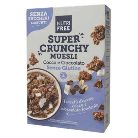 Nutrifree super crunchy muesli cocco e cioccolato senza zuccheri aggiunti 300 g