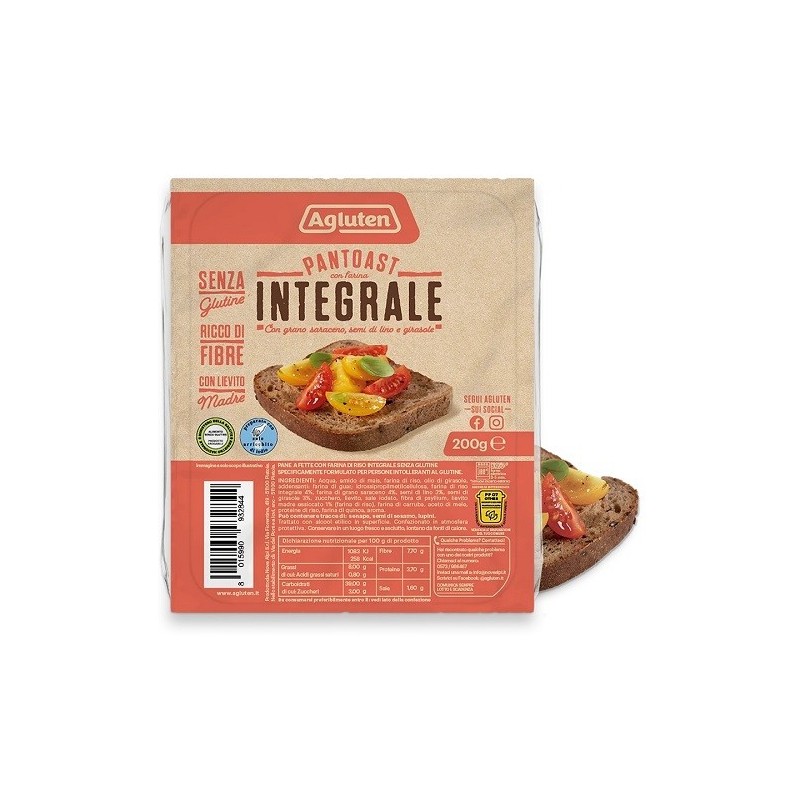 Agluten pantoast farina integrale 200 g Agluten pantoast farina integrale 200 g