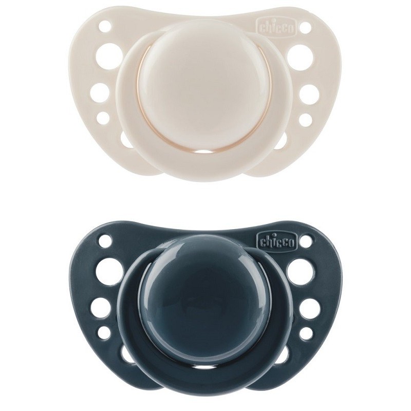 Chicco succhietti air blu silicone 6-16 mesi 2 pezzi