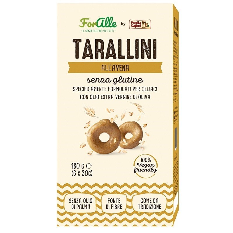 Foralle tarallini all'avena 6 bustine x 30 g Foralle tarallini all'avena 6 bustine x 30 g