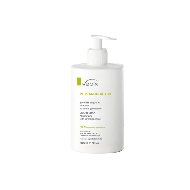Vebix phytamin active sapone liquido idratante 500 ml