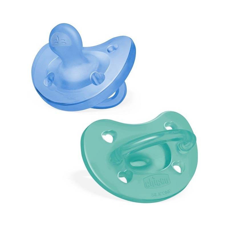 Chicco gommotto silicone azzurro 16-36 mesi 2 pezzi