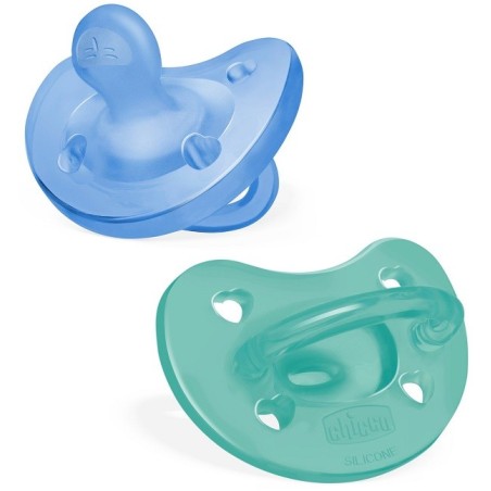 Chicco gommotto silicone azzurro 16-36 mesi 2 pezzi