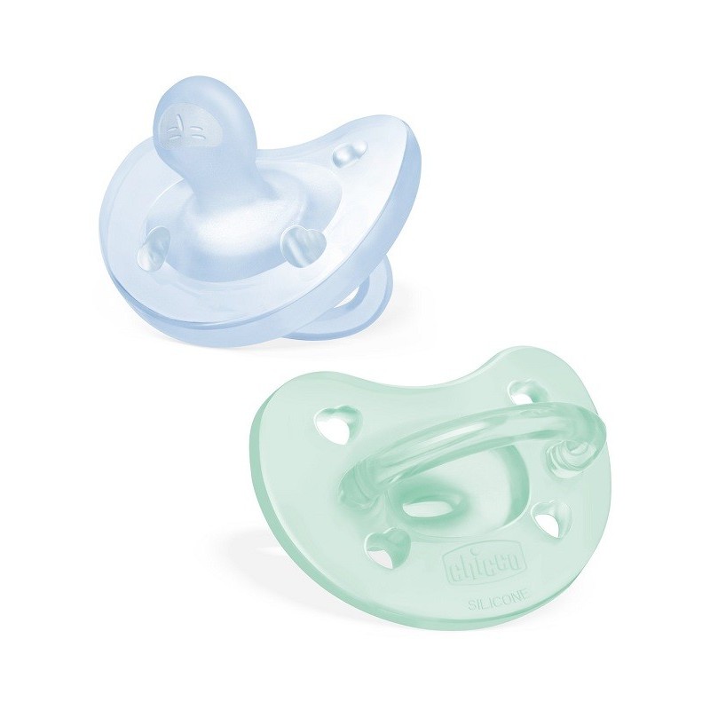 Chicco gommotto silicone azzurro 2-6 mesi 2 pezzi