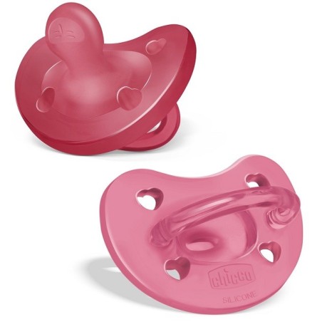 Chicco gommotto silicone rosa 16-36 mesi 2 pezzi