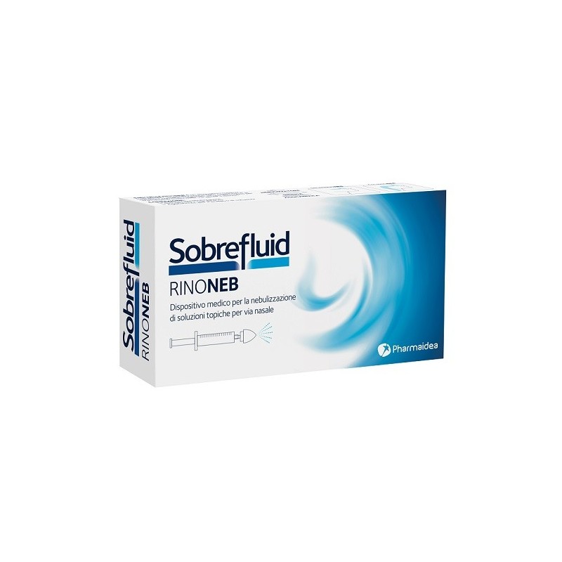 Sobrefluid rinoneb dispositivo nebulizzatore + siringa luerlock da 50 ml + agocannula per prelievo soluzione