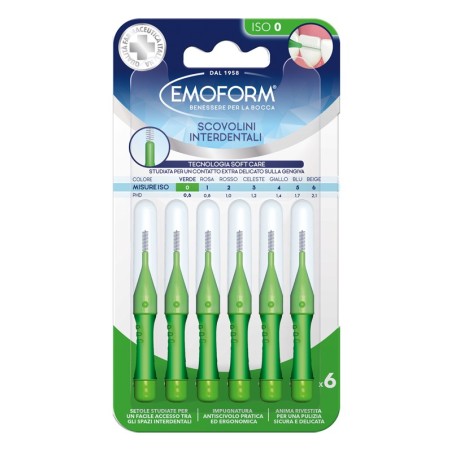 Emoform scovolino iso 0 verde 6 pezzi