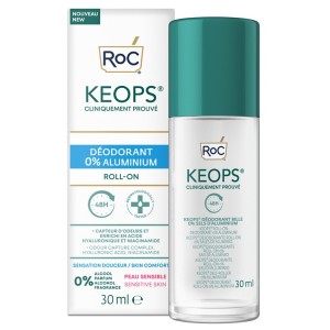 Roc keops deodorant roll on 0% aluminium 30 ml