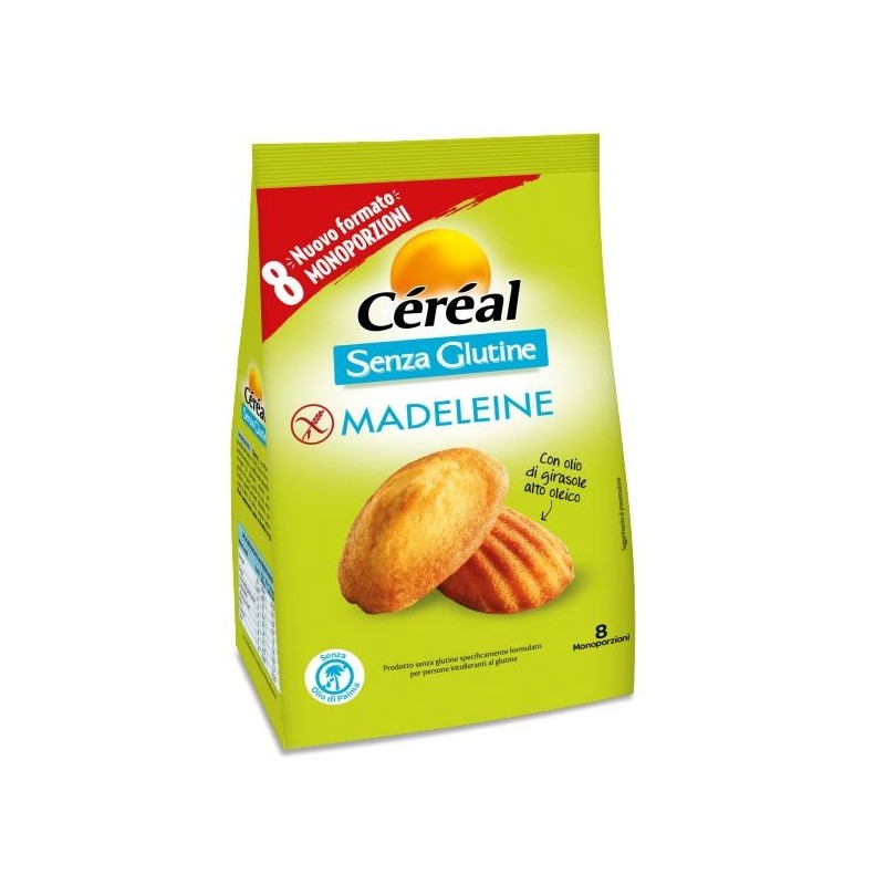 Cereal madeleine senza glutine 8 pezzi da 28,5 g