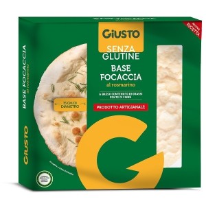 Giusto senza glutine fondo focaccia rosmarino 130 g