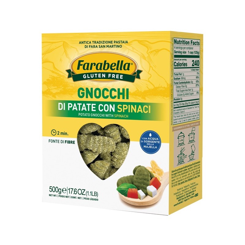 Farabella gnocchi di patate con spinaci 500 g