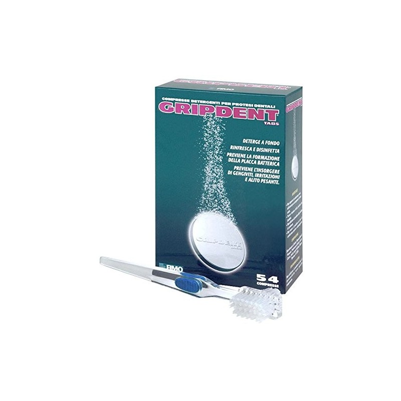 Gripdent tabs 54 compresse + spazzolino pulitore Gripdent tabs 54 compresse + spazzolino pulitore