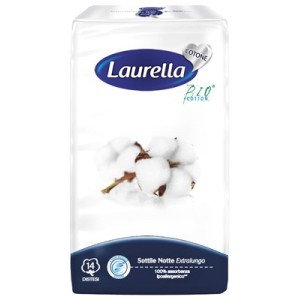 Assorbente laurella in cotone sottile notte disteso 14 pezzi