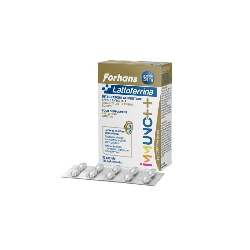 Forhans lattoferrina immuno++ 200 mg lattoferrina 30 capsule Forhans lattoferrina immuno++ 200 mg lattoferrina 30 capsule