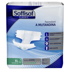 Pannolino mutandina super xl classic soffisof 15 pezzi