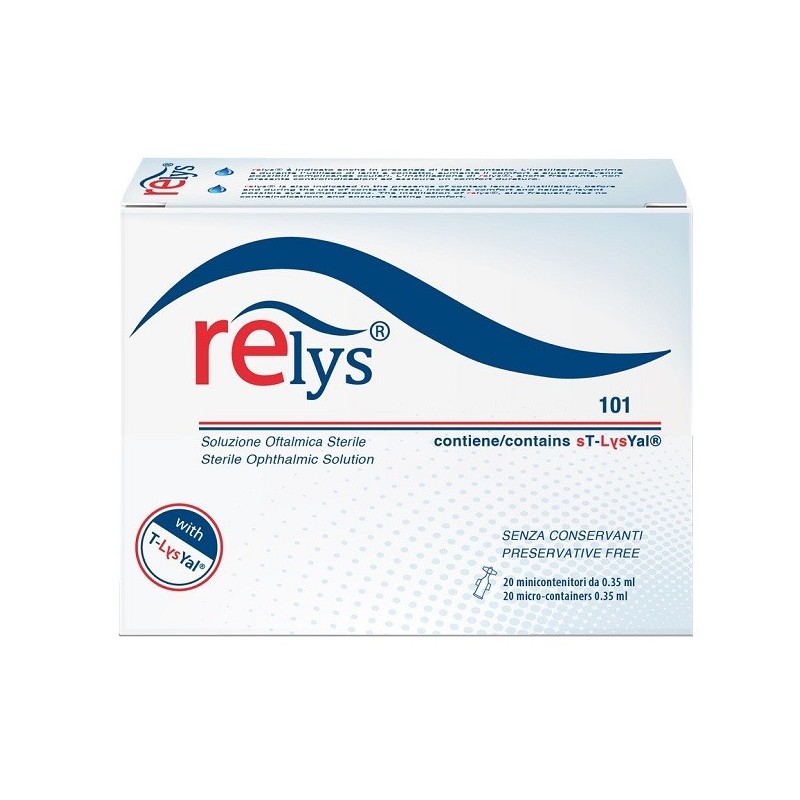 Relys monodose soluzione oftalmica 20 minicontenitori da 0,35 ml senza conservanti