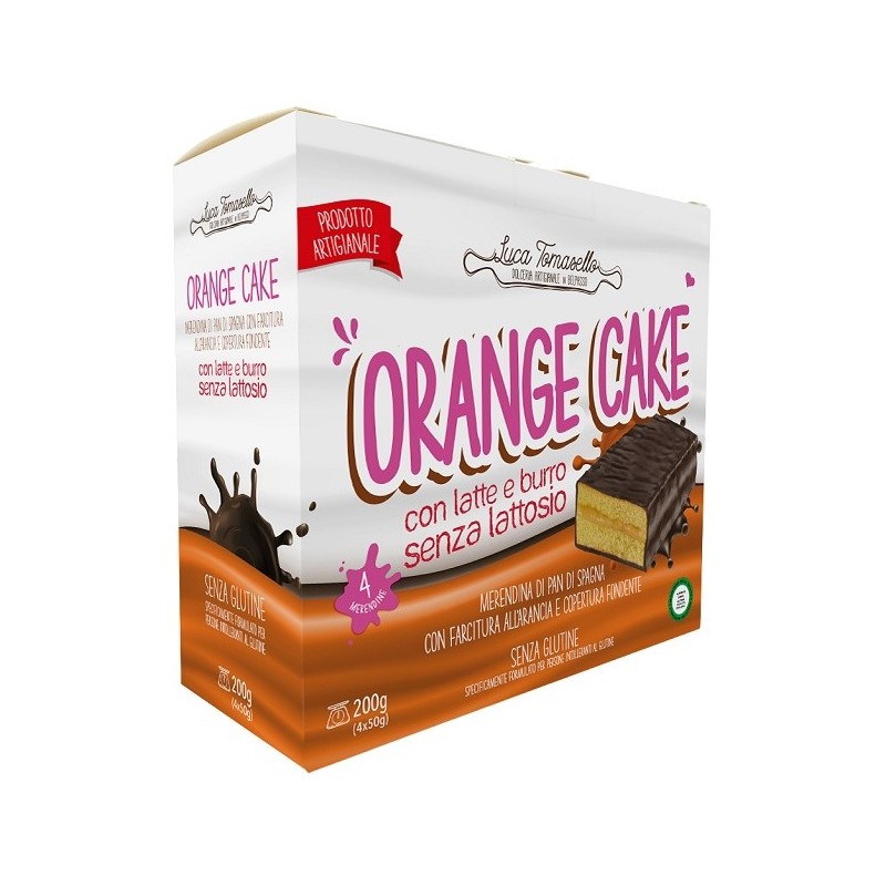 Orange cake merendina all'arancia con copertura di cioccolato fondente 4x50g