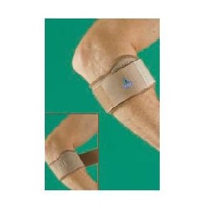 Gomitiera in neoprene tennis oppo. la zona circolare offre il punto di maggiore pressione sul muscolo o sul polso.chiusura regol